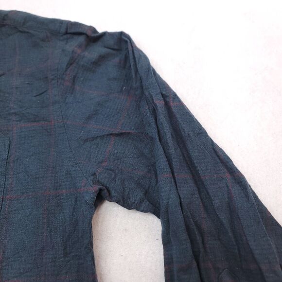 Woodbourne Road Windowpane Flannel Button Up Shirt Mens Size Large L Green - Picture 5 of 10